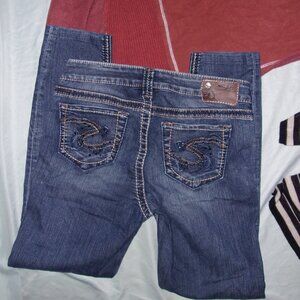 Silver jeans size 29x 33 blue denim pants jeans womens aiko bootcut